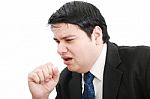 Businessman Coughing Stock Photo