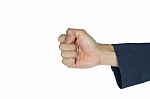 Businessman Fist Or Punch Isolated On White Background Stock Photo