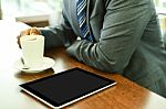 Businessman Having Coffee Stock Photo