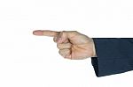 Businessman Index Finger Isolated On White Background Stock Photo