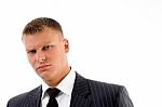 Businessman Looking At Camera Stock Photo