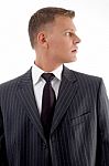 Businessman Looking Sideways Stock Photo