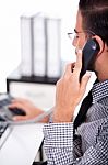 Businessman On Phone Stock Photo