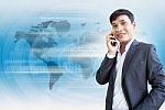 Businessman On The Phone Stock Photo