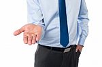 Businessman Open Palm Hand Stock Photo