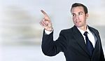 Businessman Pointing  Stock Photo