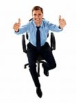 Businessman Showing Thumb Up Stock Photo