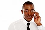 Businessman Talking Over Phone Stock Photo