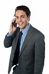 Businessman Using A Cellphone Stock Photo