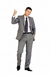 Businessman With Thumb Up Stock Photo