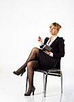 Businesswoman In Office Stock Photo