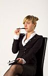 Businesswoman In Office Stock Photo