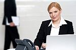 Businesswoman Looking At Camera Stock Photo