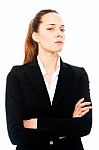 Businesswoman With Arms Crossed Stock Photo