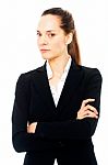 Businesswoman With Arms Crossed Stock Photo