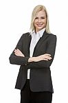 Businesswoman With Folded Arms Stock Photo