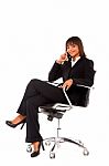 Businesswoman With Mobile Stock Photo