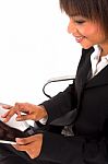 Businesswoman With Tablet Stock Photo