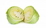 Cabbage Isolated On The White Background Stock Photo