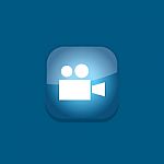 Camcorder Button Icon Flat   Illustration  Stock Photo