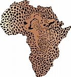 Camouflage Cheetah In Africa Stock Photo