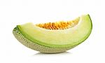 Cantaloupe Melon Isolated On The White Background Stock Photo