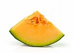 Cantaloupe Melon Slices Stock Photo