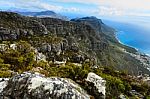 Cape Town View From Table Mountain Stock Photo