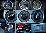 Car Interior Details Collage Stock Photo