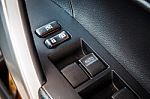 Car Window Control And Adjustment Buttons. Focus Lock And Unlock Button Stock Photo