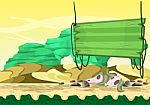 Cartoon  Desert Background With Separated Layers For Game And Animation Stock Photo