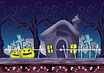 Cartoon  Halloween Background With Separated Layers For Game And Animation Stock Photo