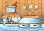 Cartoon  Illustration Interior Kid Room With Separated Layers Stock Photo