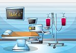 Cartoon  Illustration Interior Surgery Operation Room With Separated Layers Stock Photo