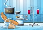 Cartoon  Illustration Interior Surgery Operation Room With Separated Layers Stock Photo