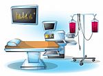 Cartoon  Illustration Interior Surgery Operation Room With Separated Layers Stock Photo