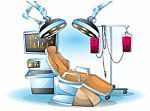 Cartoon  Illustration Interior Surgery Operation Room With Separated Layers Stock Photo