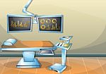 Cartoon  Illustration Interior Surgery Operation Room With Separated Layers Stock Photo