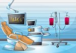 Cartoon  Illustration Interior Surgery Operation Room With Separated Layers Stock Photo