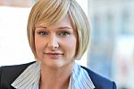 Casual Business Woman At The Office Stock Photo