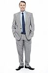 Casual Full Length Portrait Of Professional Businessman Stock Photo