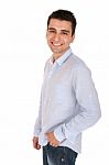 Casual Man Posing Stock Photo