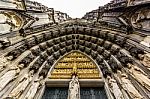 Cathedral Archway Looking Straight Up Stock Photo