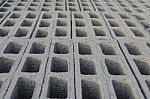 Cement Block Top Stacking Stock Photo