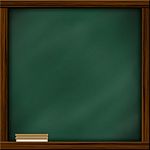 Chalkboard And Brush Stock Photo