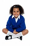 Charming African School Girl Flashing A Smile Stock Photo