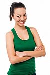 Cheerful Young Smiling Lady Stock Photo