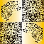 Cheetah Patterns For Textiles And Wallpaper Stock Photo