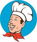 Chef Cook Baker Smiling Cartoon Stock Photo