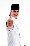 Chef Showing Thumbs Up Stock Photo